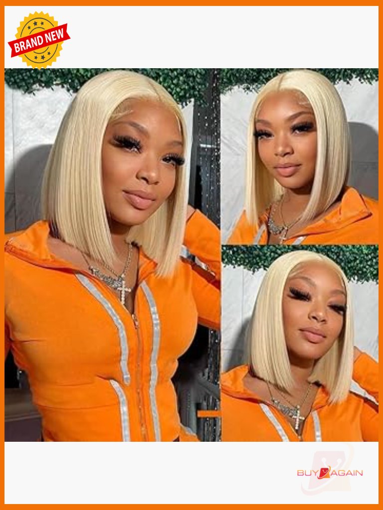 Short Bob Wig Human Hair 5x5 Lace Closure Pre Plucked 180% Density 12 Inch